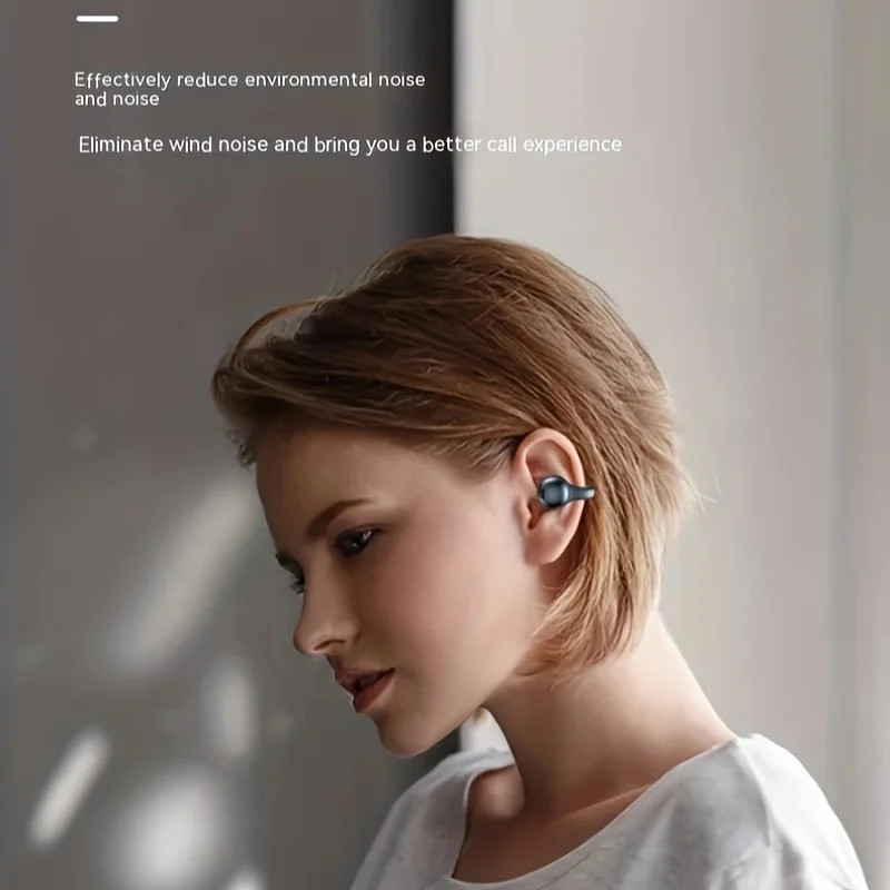 Wireless Music Headphones with Touch Control Clip-On Earbuds for Running&Cycling