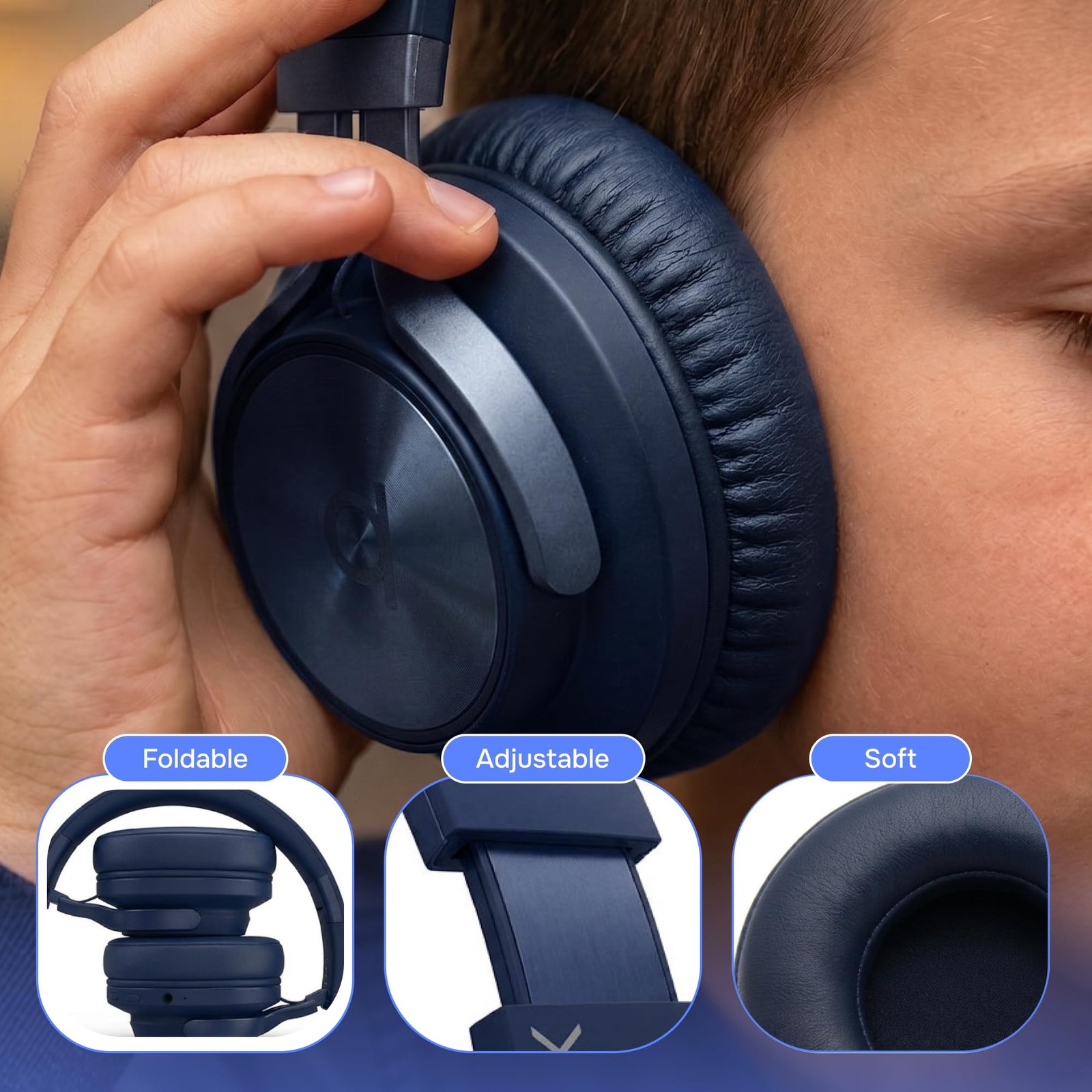 CL750 Kids Wireless Headphones for School, 40 Hours Playtime, Bluetooth 6.0 O…