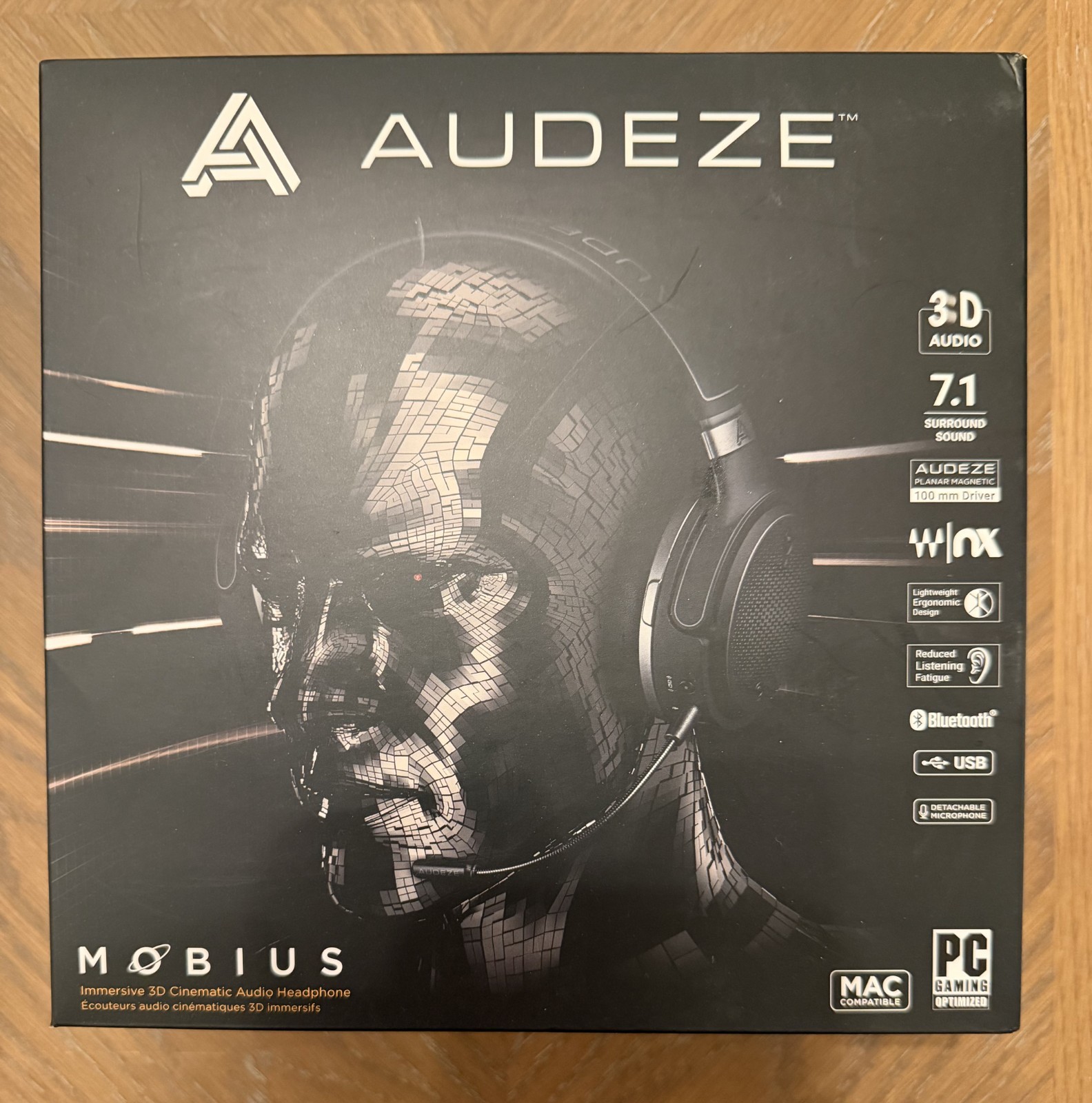 Open Box Audeze Mobius Immersive 3D Cinematic Audio Gaming Headphones Black