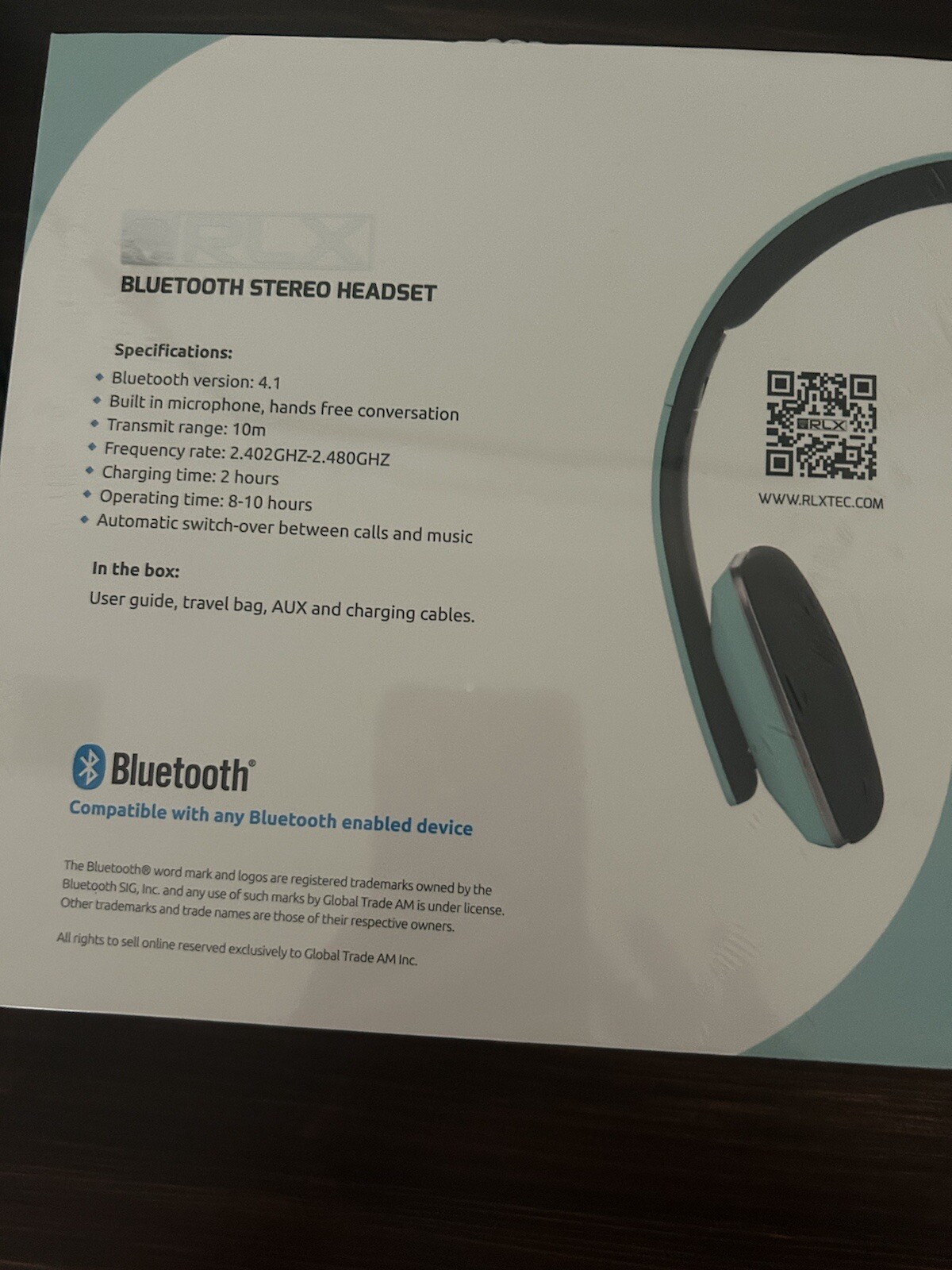 Brand New RLX bluetooth stereo Headphones In Mint Green