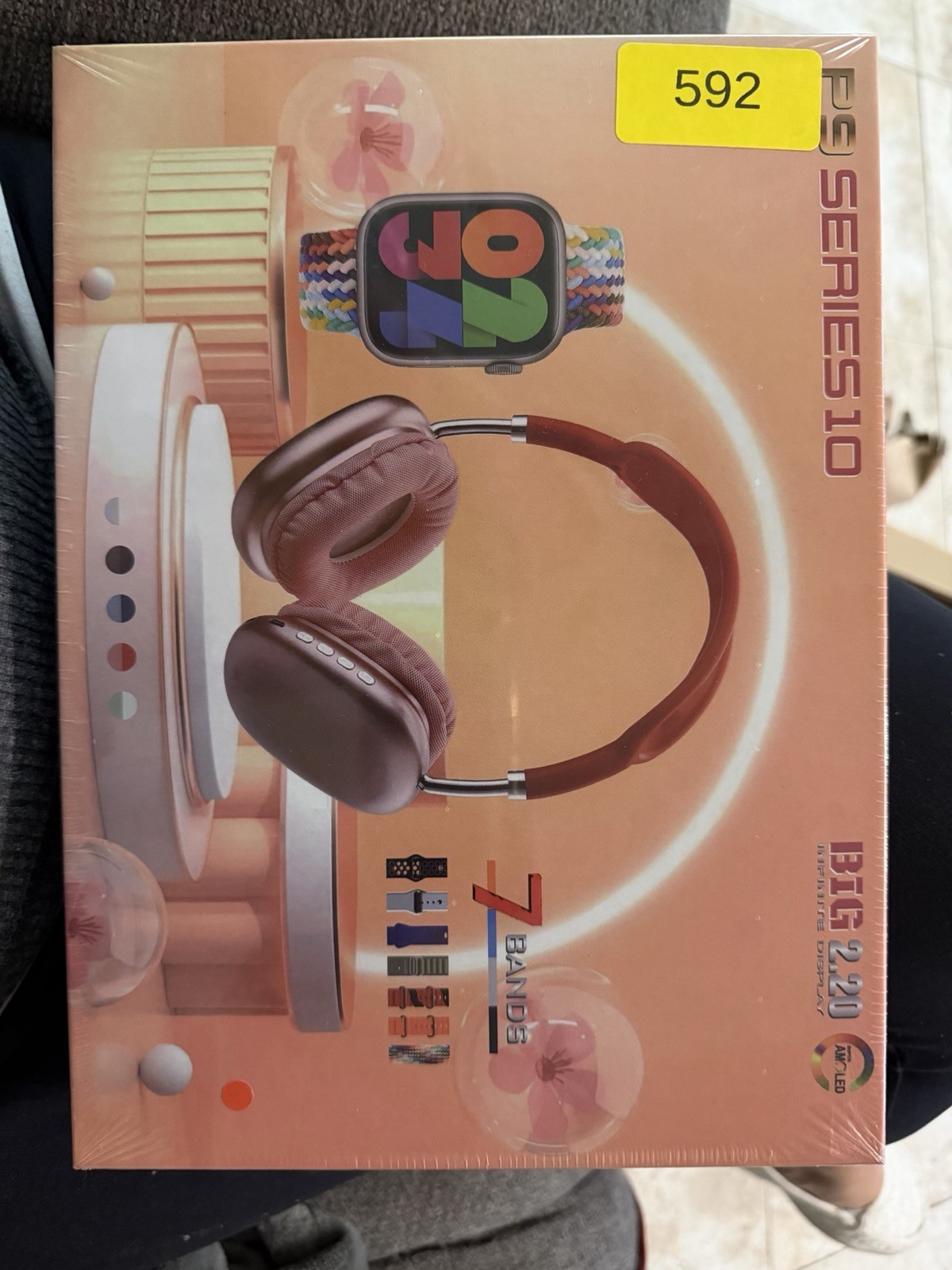 P9 Series 10 Bluetooth Wireless Over-Ear Pink Headphones 50mm Built-In Mic