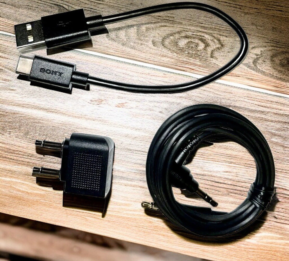SONY WH1000XM4/3/2 BLK ACCESSORIES – Audio Cable,USB-C Cable & Airplane Adapter
