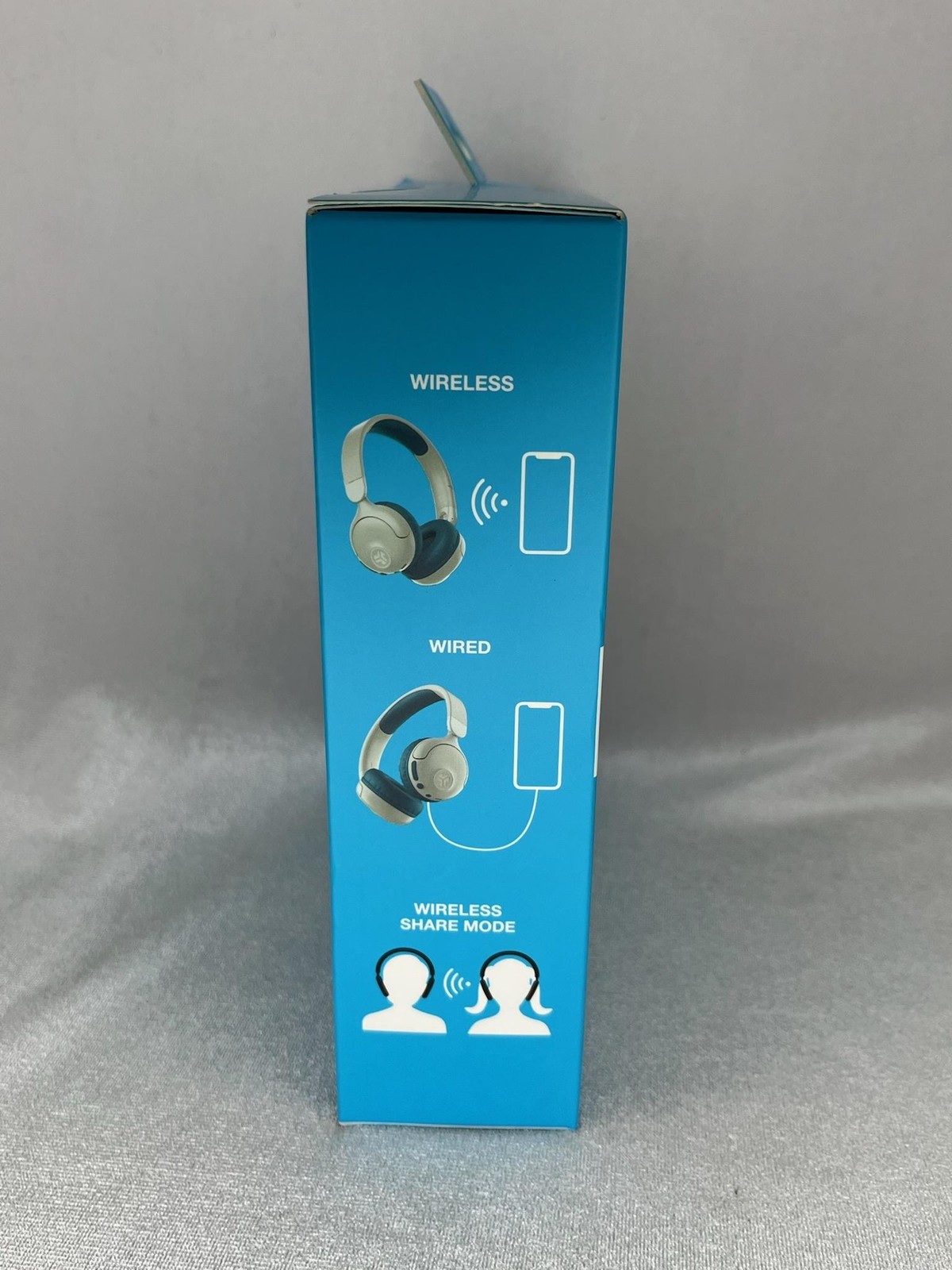 JLab JBuddies Pop 2 In 1 Kids On Ear Headphones Blue Wireless Wired Bluetooth