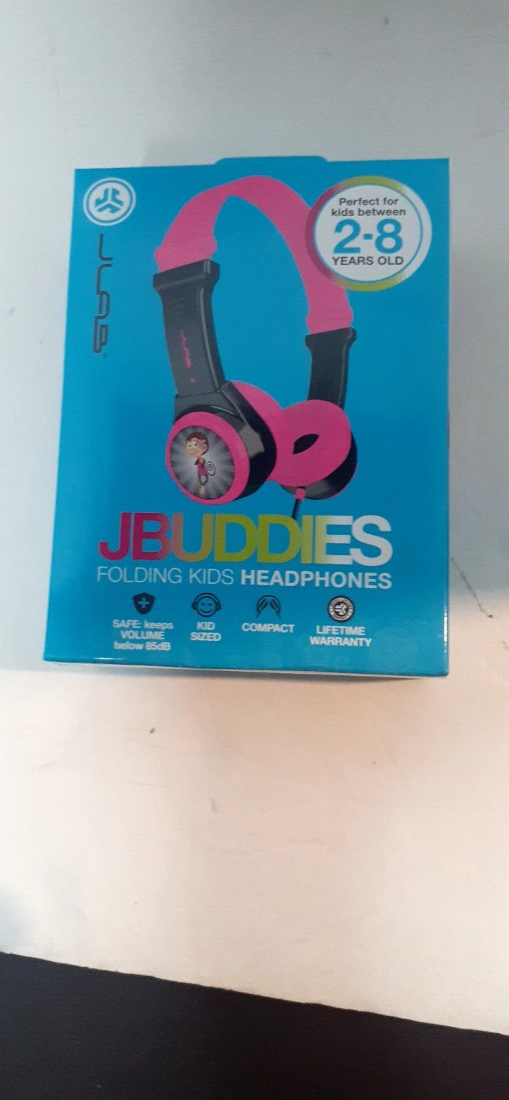 Headphones for kids Folding Kids Black/Pink Headphones 2-8 Years OldJLab JBuddie