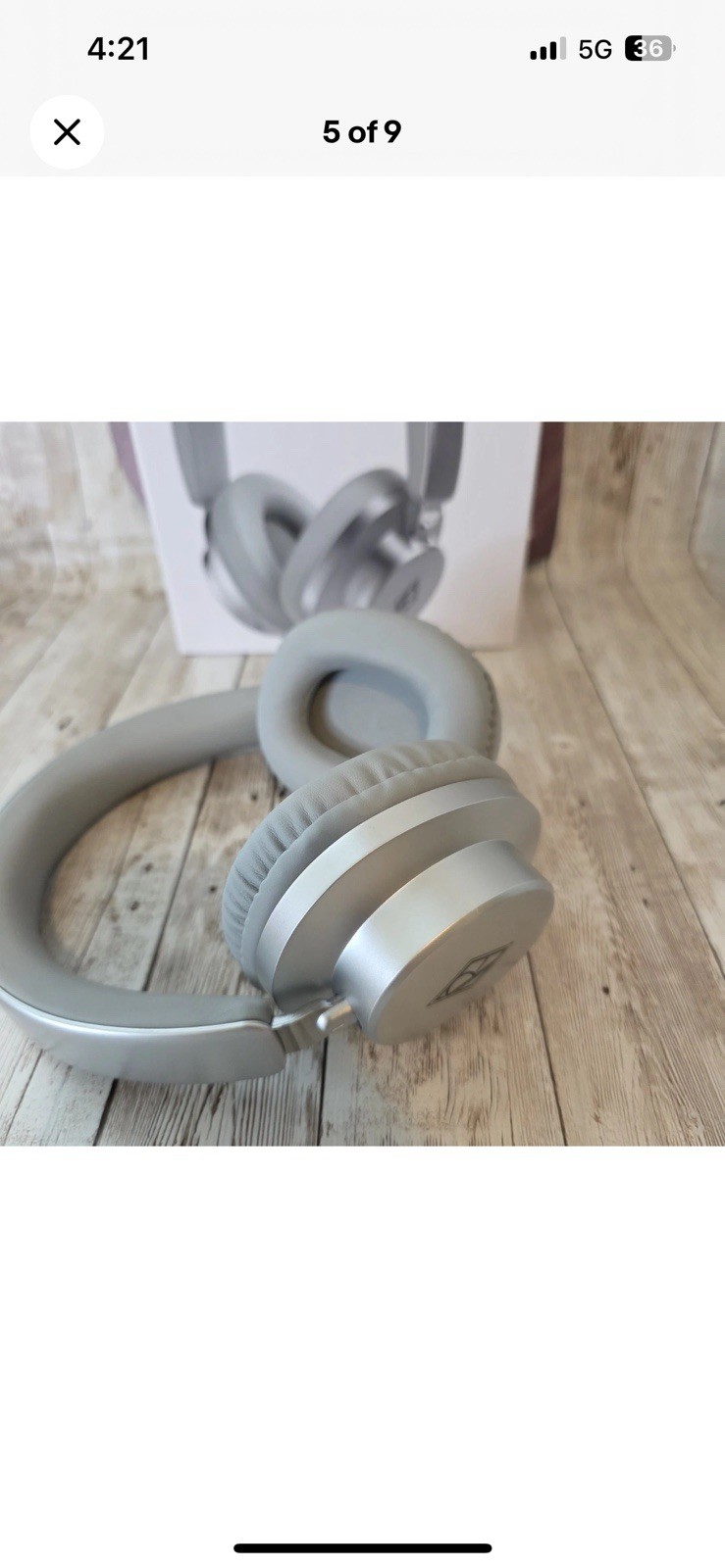 Ralph Lauren Unisex Wireless Headphones Gray/Silver