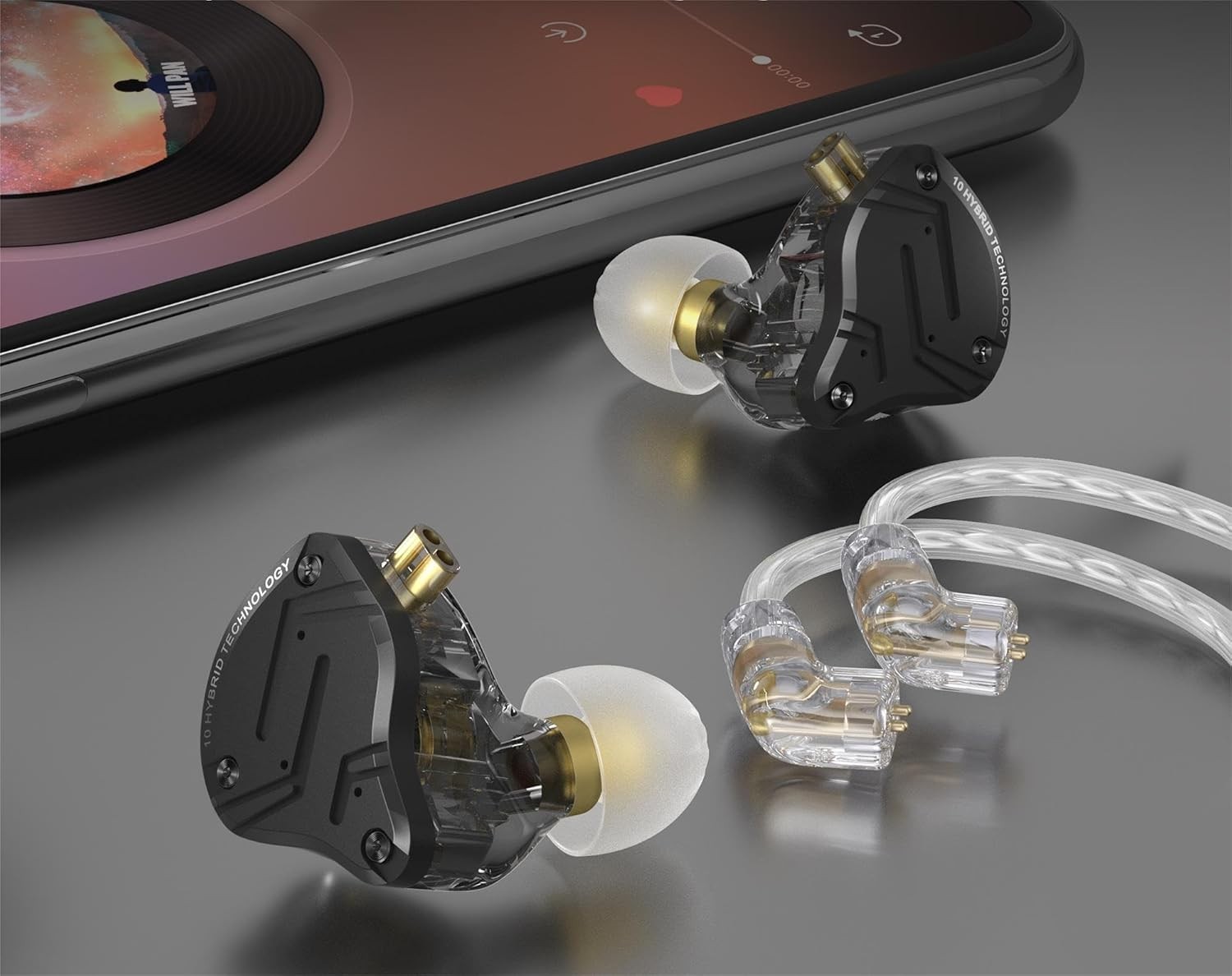 KZ ZS10 Pro X in Ear Monitor Headphone, Upgraded 4BA 1DD KZ Headphone Multi D…