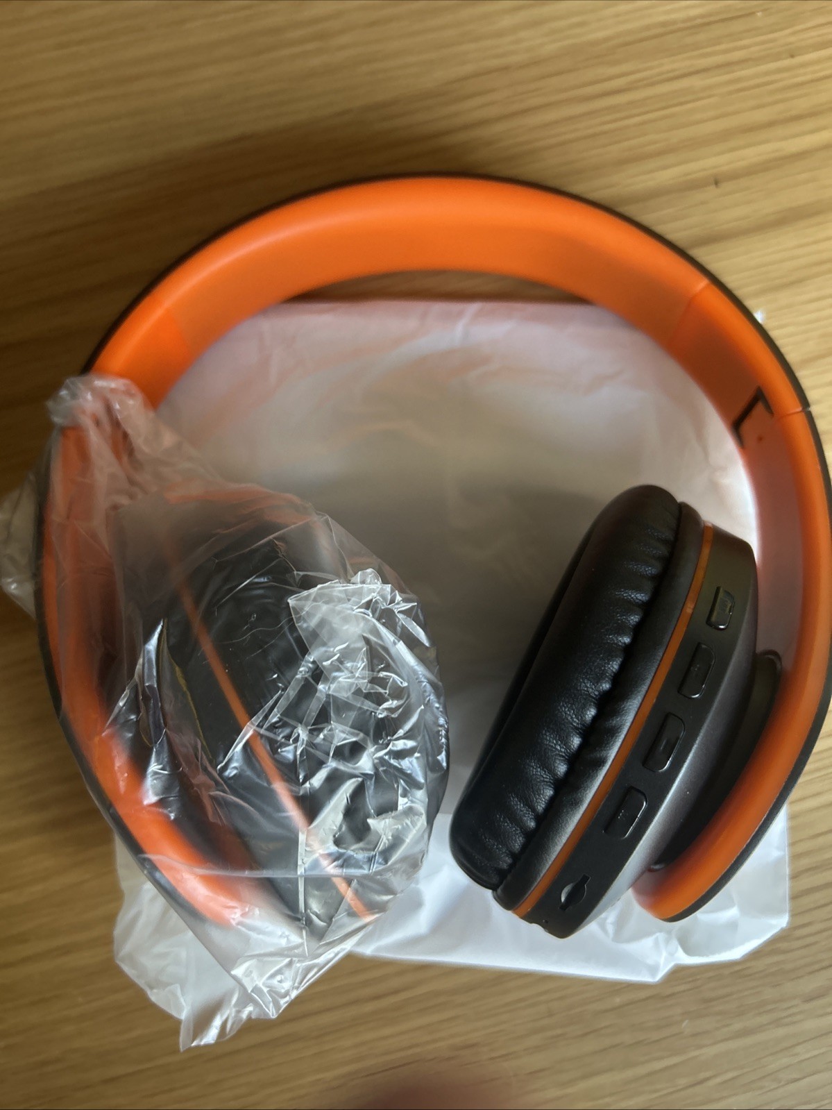 ZIHNIC Bluetooth Headphones Over-Ear, Foldable Wireless Stereo Black & Orange