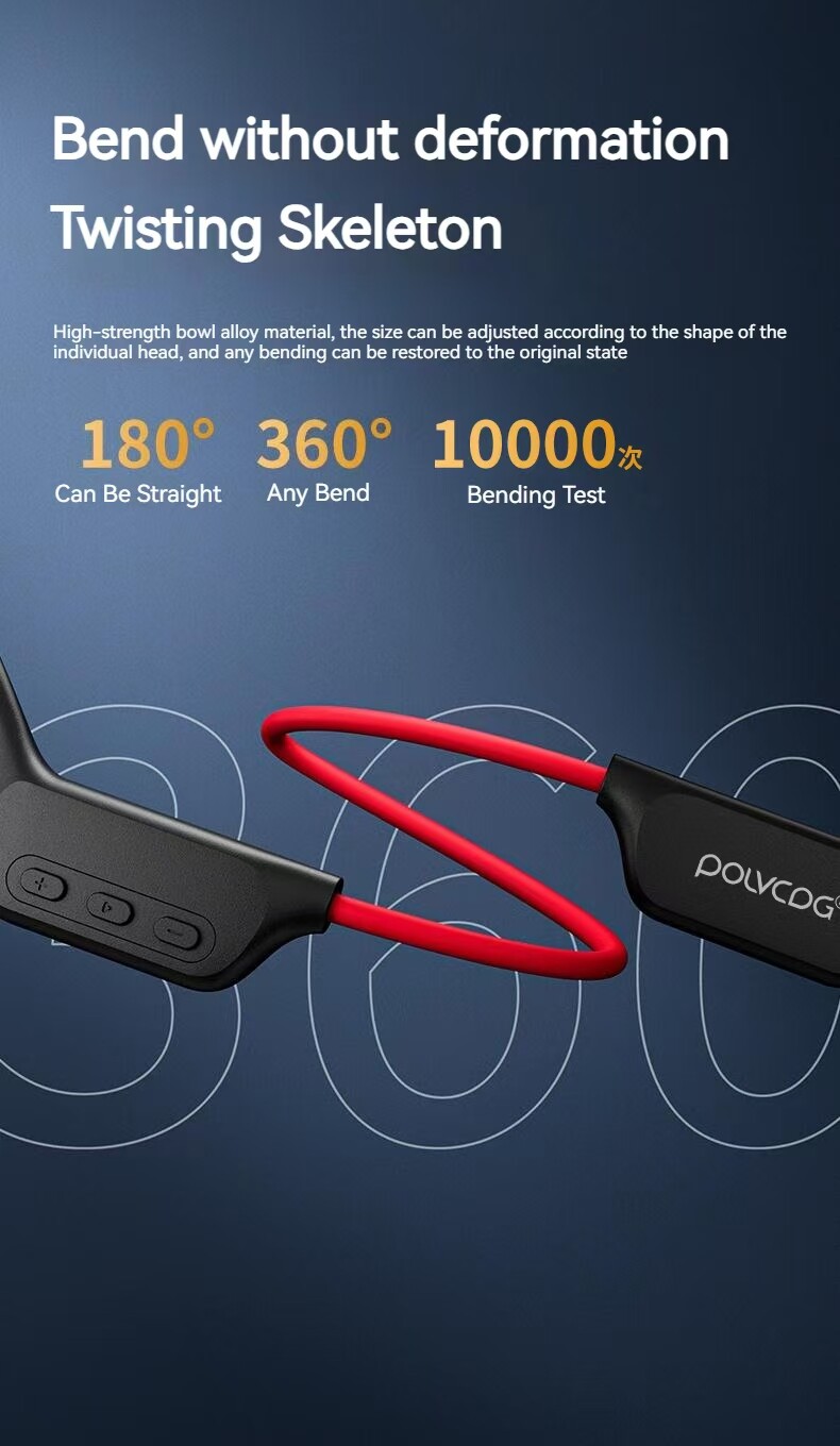 POLVCDG X7 Bone Conduction Wireless Headset 32GB Memory Bluetooth Waterproof AU