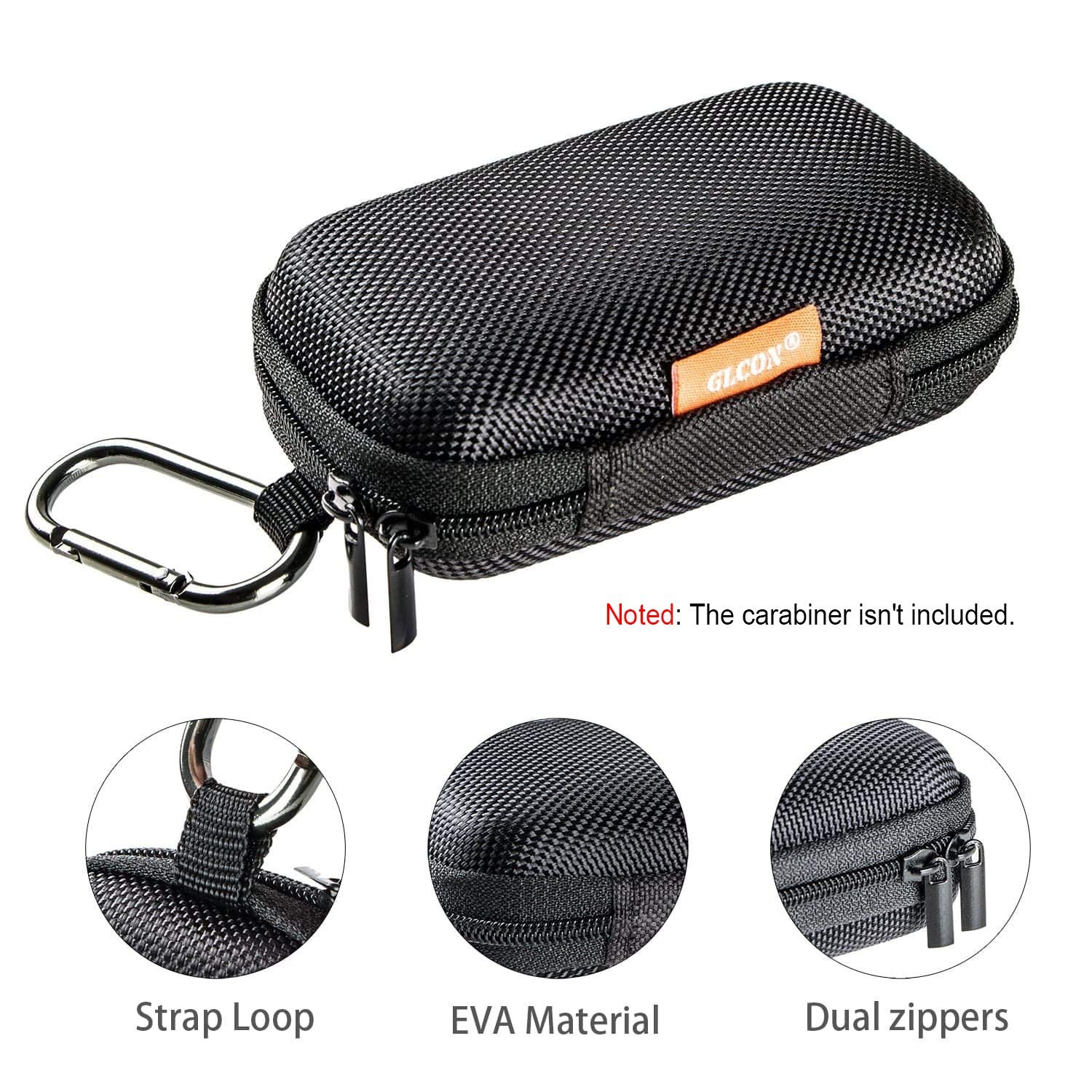 Small Hard EVA Case – Portable Protection Earbud Case Zipper Pouch for Headset,