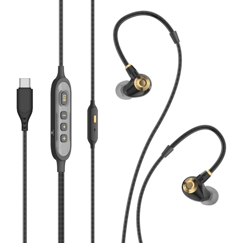 Corded Earbuds with Microphone 3.5mm/Type C in Ear Headphone with Microphone