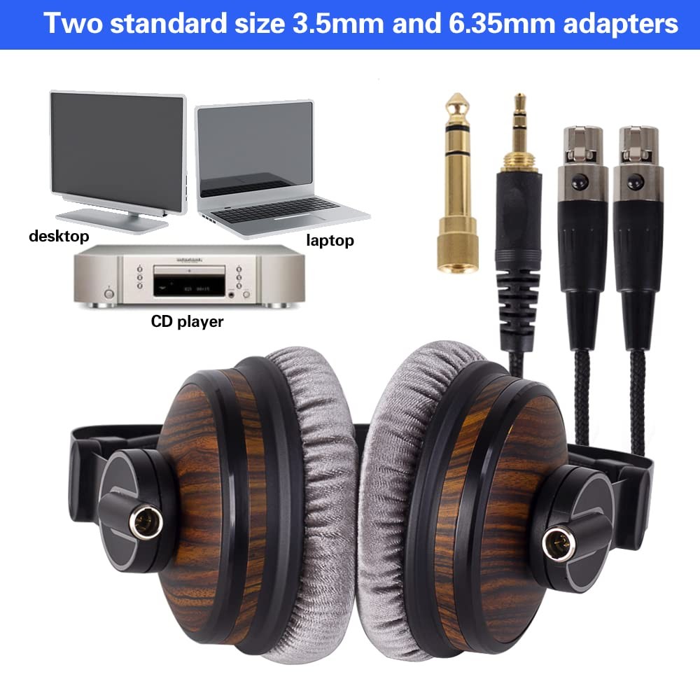 lotoraia HiFi Music Studio Monitor Headphones – 50mm Drivers Unit and 3.5mm/6…