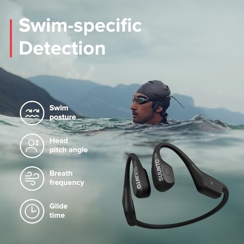 Aqua Open-Ear Swimming Bone Conduction Headphone, 32GB MP3 Bluetooth Black