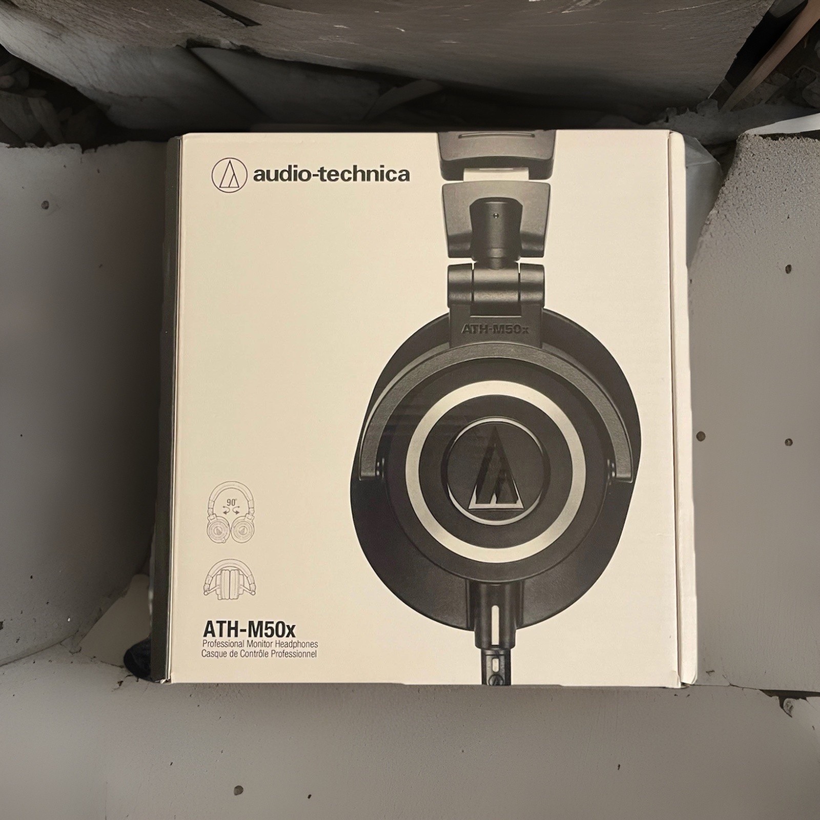 Audio-Technica ATH-M50X Professional On The Ear Headphones – Black