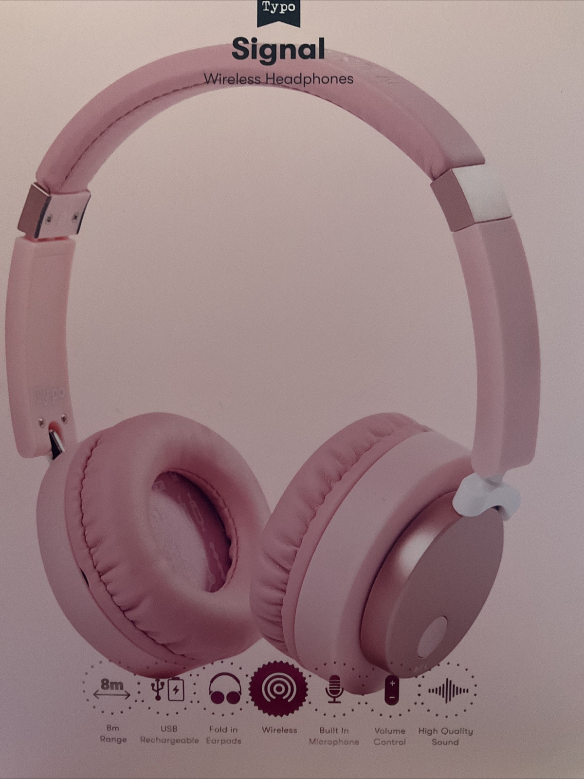 Typo Signal Wireless Headphones – Sakura Pink