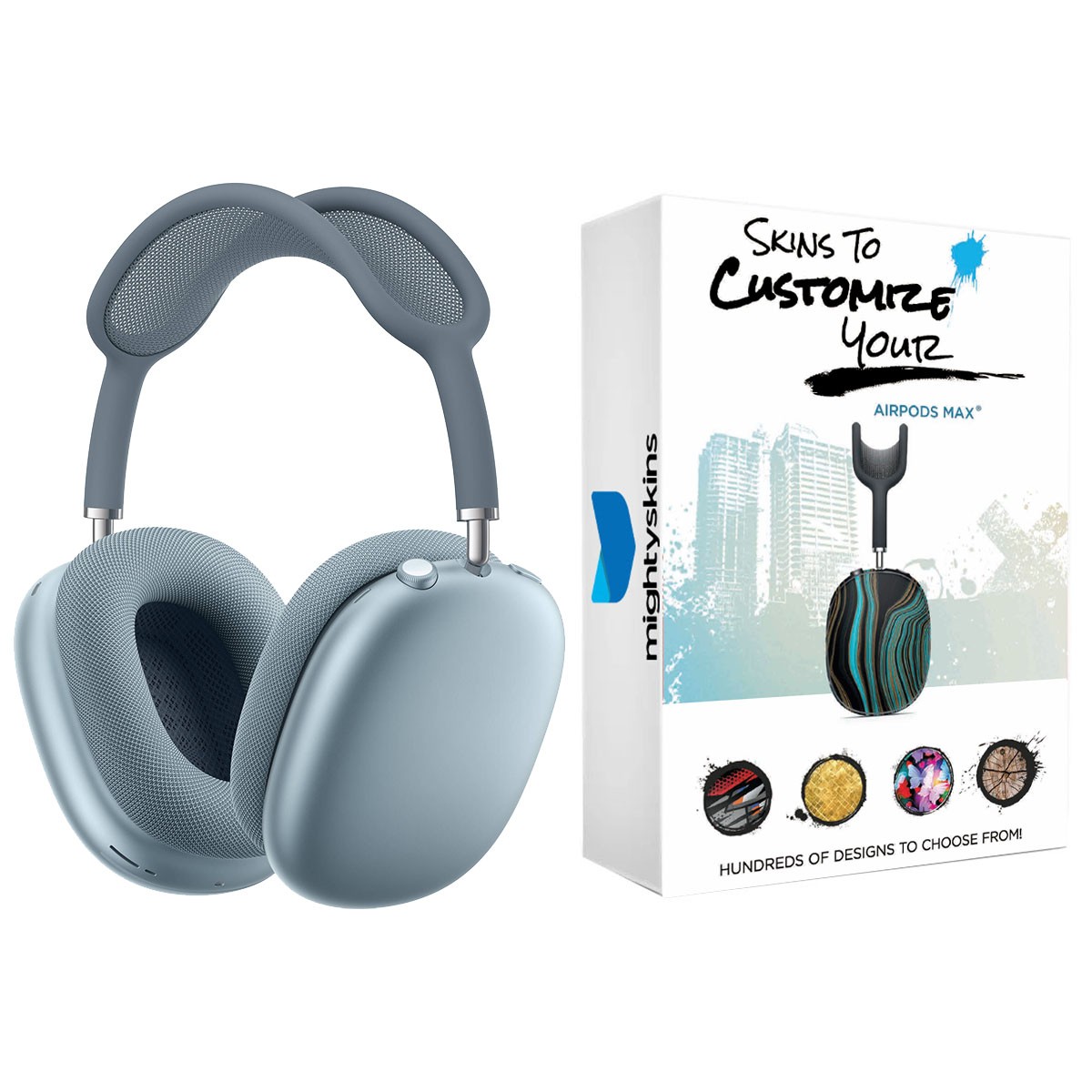 Apple AirPods Max USB-C Wireless Headphones with MightySkins Code – Blue
