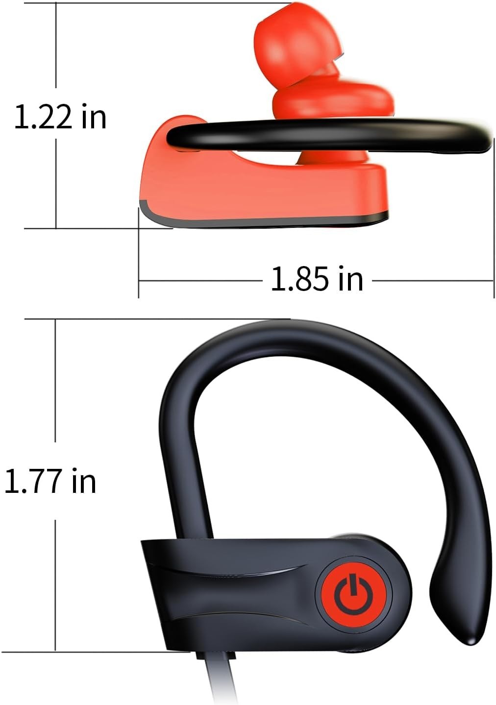 Water-Resistant Bluetooth Workout Earbuds – Stereo Sound & Noise Isolation