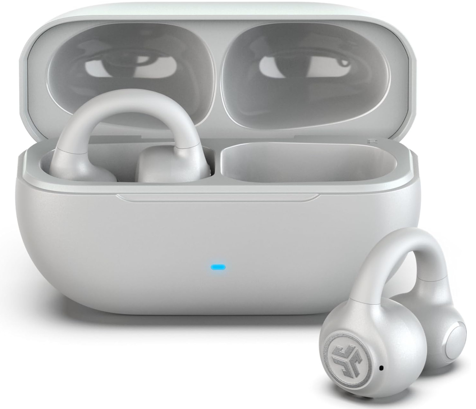 JLab Flex Open Earbuds, Wireless Bluetooth Clip-on Cuff Design Open-Ear Audio