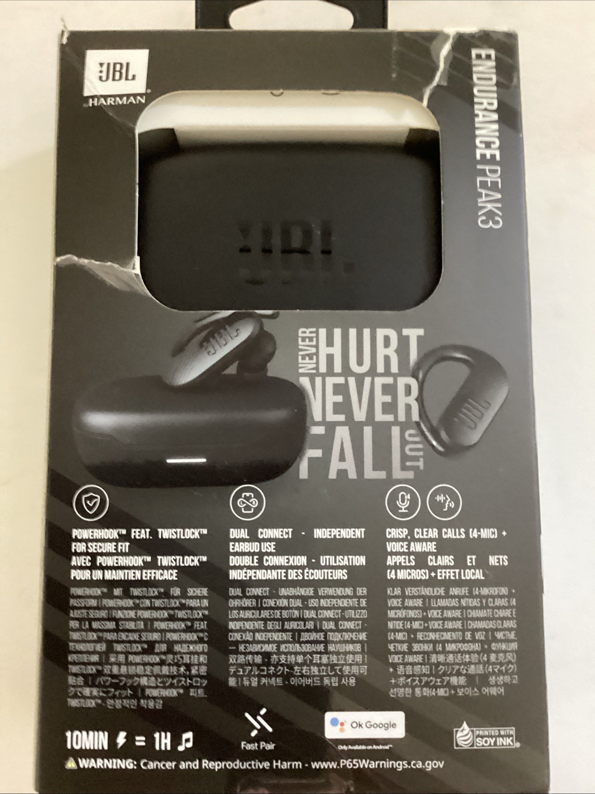 JBL Endurance Peak III In Ear Wireless Headphones – Black