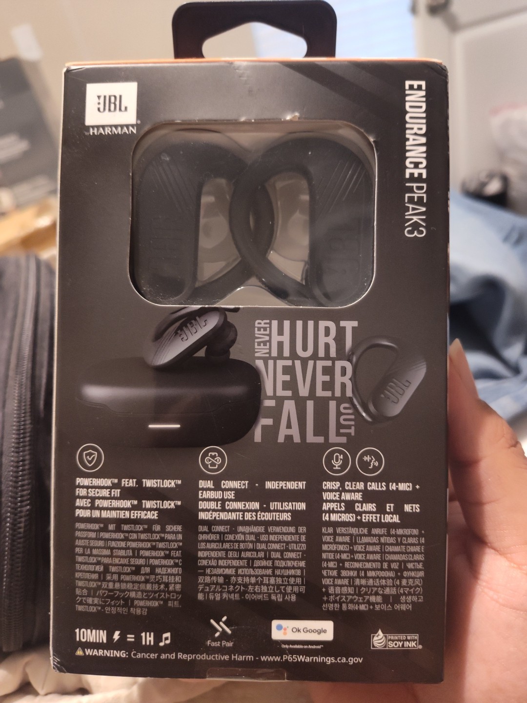JBL Endurance Peak III In Ear Wireless Headphones – Black
