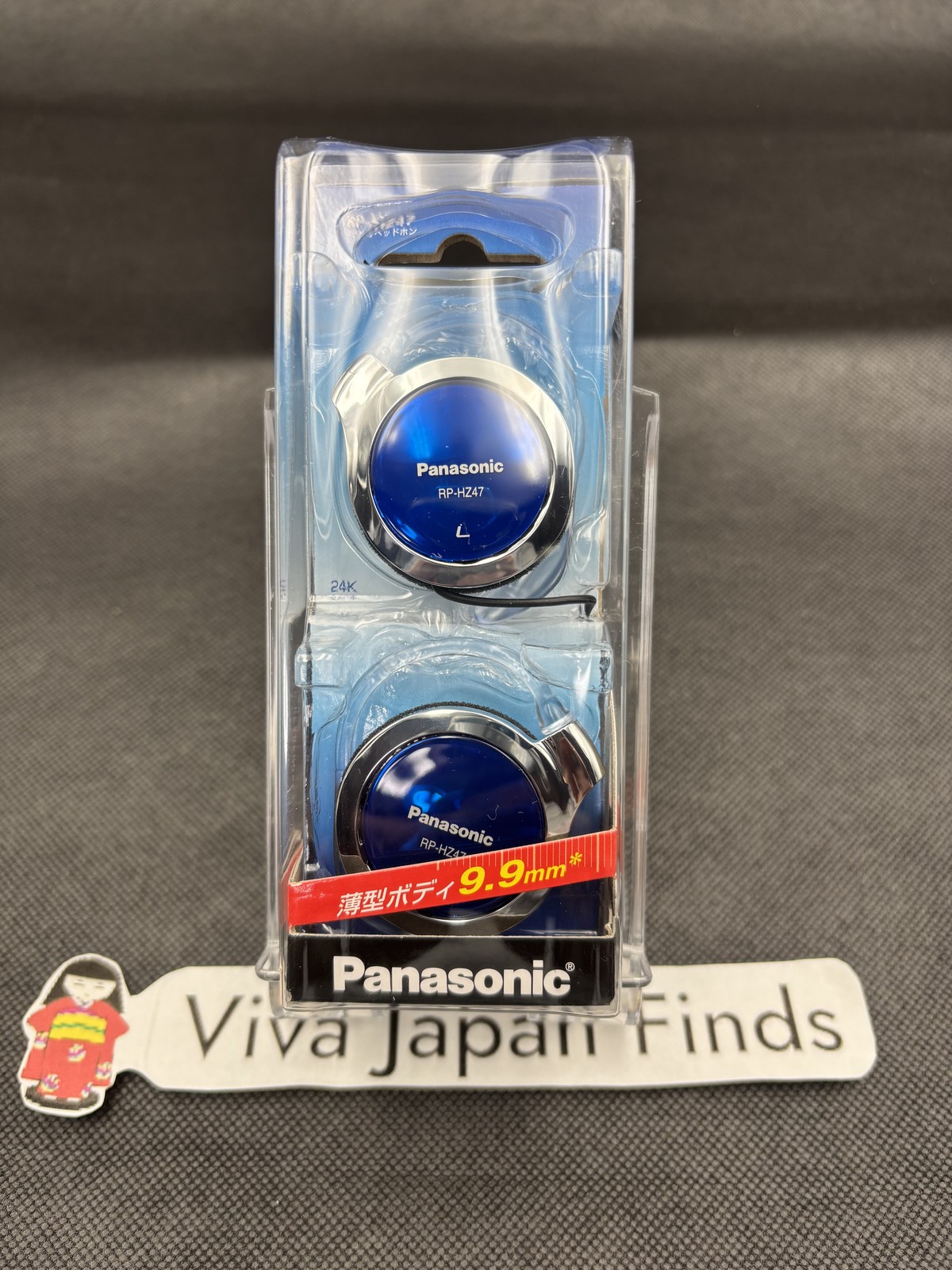Panasonic Clip Earphone Headphone RP-HZ47-A 9.9mm Blue NEW