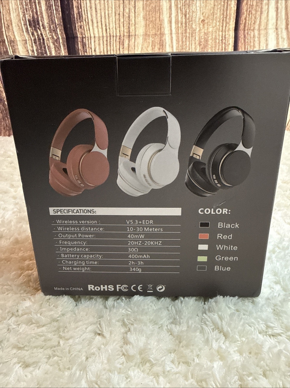 XBASS Wireless Bluetooth Stereo Foldable Headphone v5.0 Black