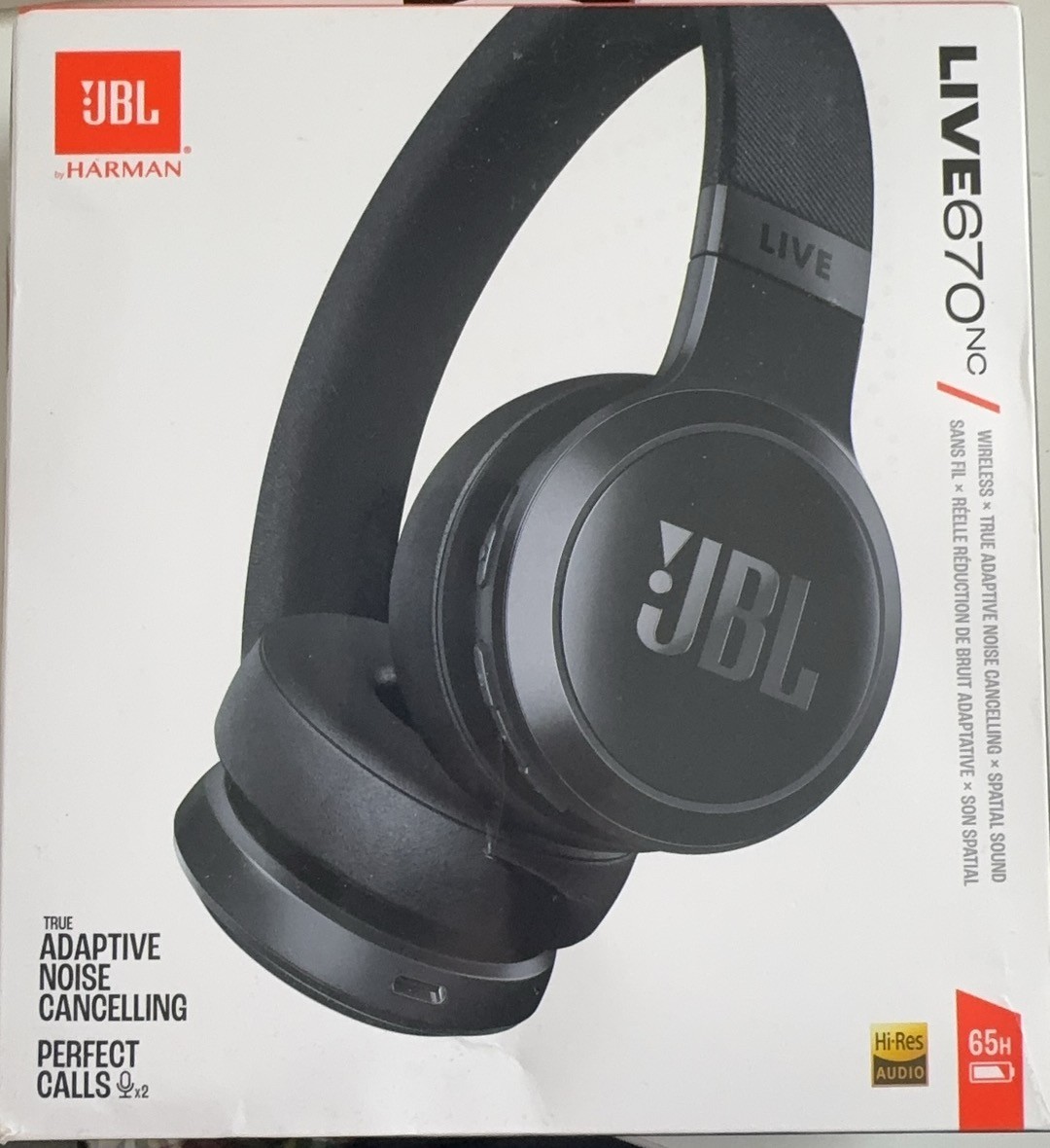 New open box JBL Live650NC Bluetooth On-Ear Headphones – Black