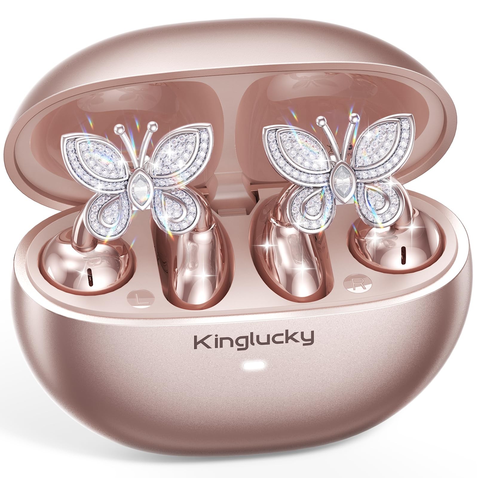 ClipFree Open-Ear Headphones with Butterfly Earrings, Ultra-Comfort & Snug Fi…