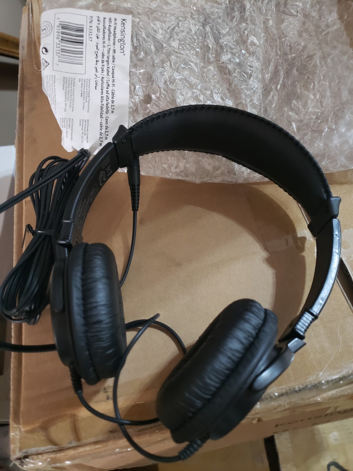 KENSINGTON K33137 HEADPHONE HI-FI —BLACK