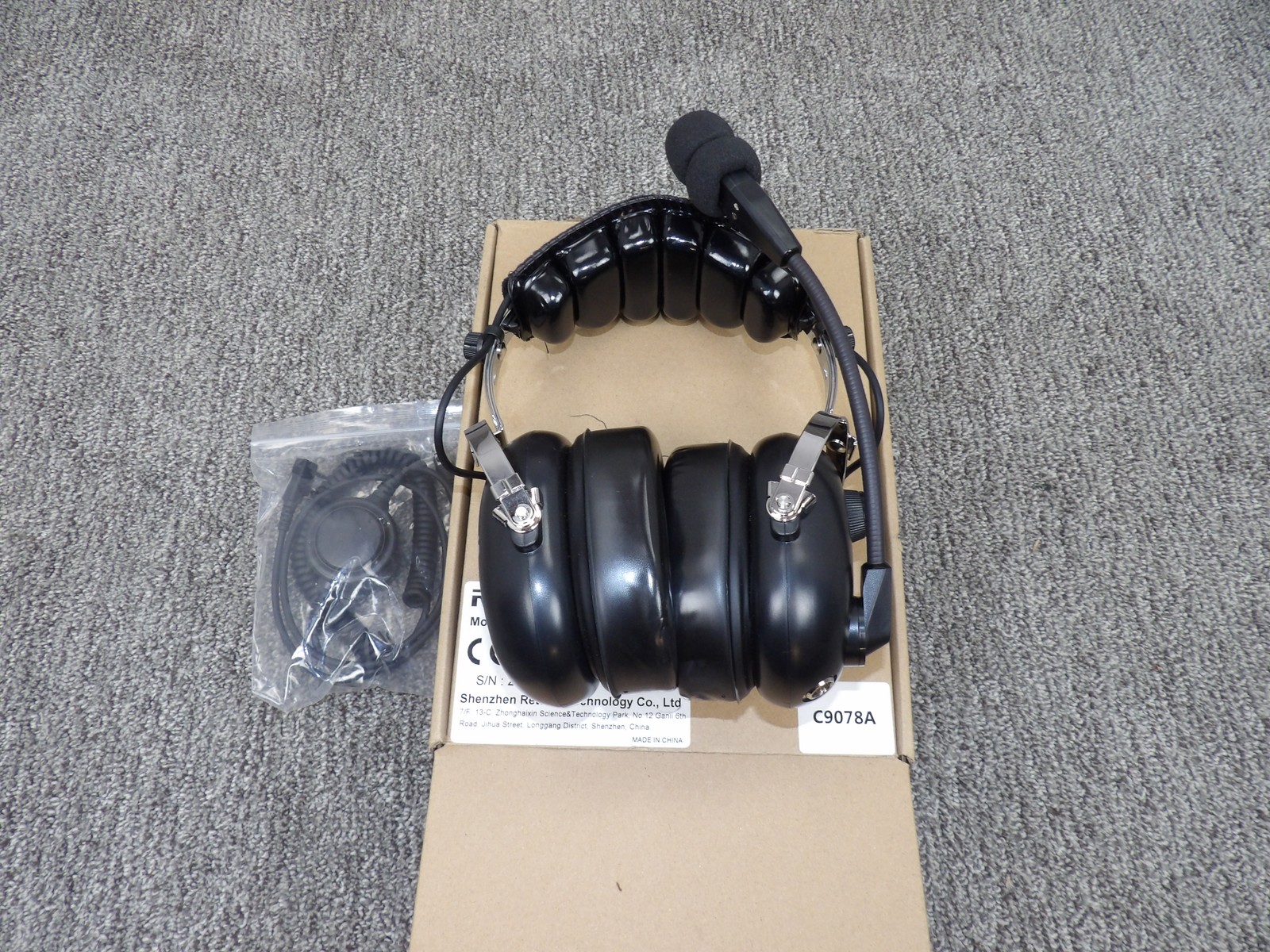 Retevis EH070K Heavy Duty Over-Ear Headset with Boom Mic for Two-Way Radio