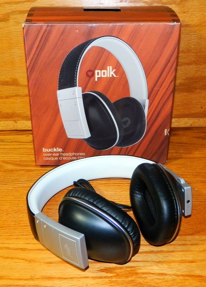 Polk Audio Buckle Over-Ear Wired Headphones w/ 3.5mm Stereo Audio Cord Works