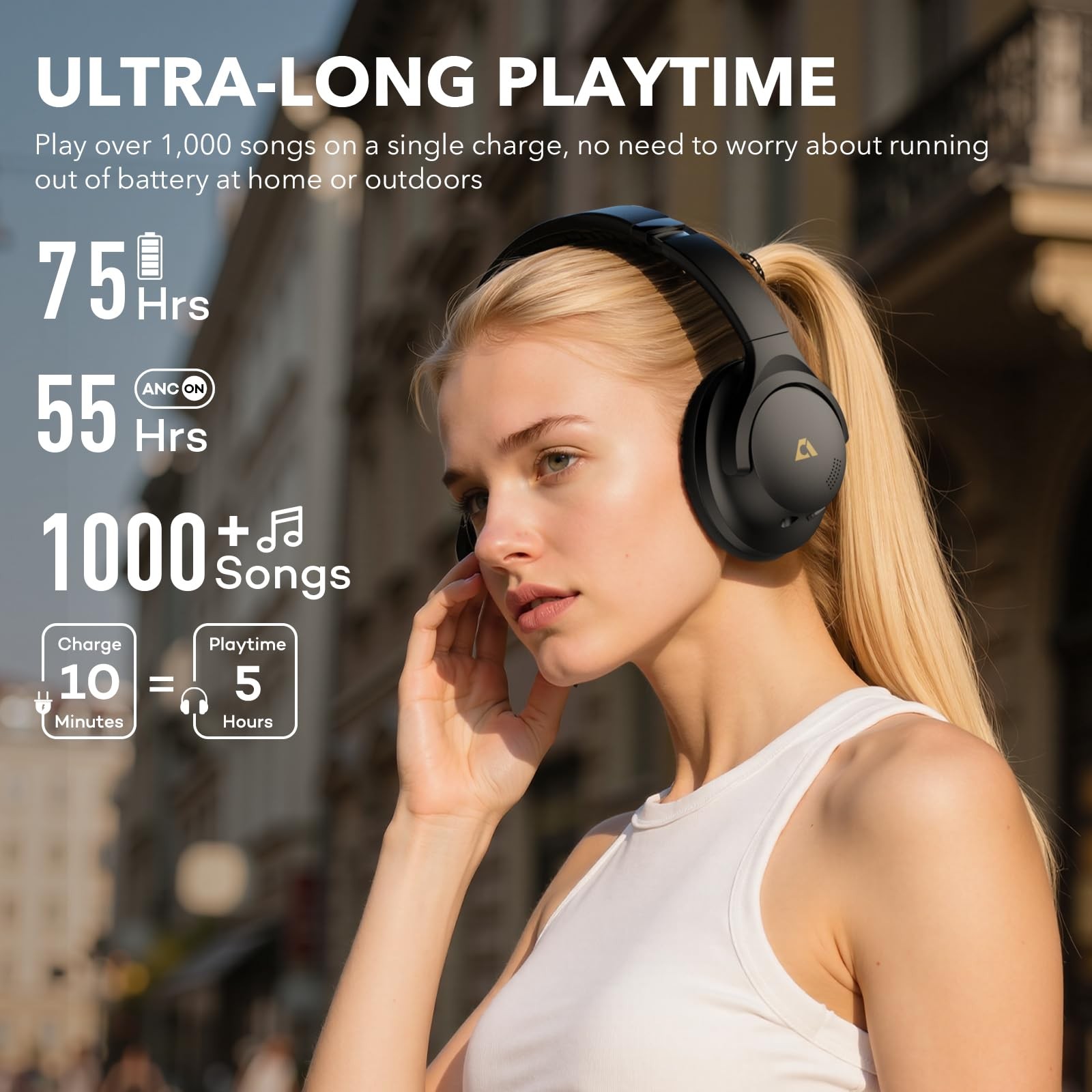 1Mii Y8+ Noise Cancelling Headphones Bluetooth Wireless LDAC Hi-Res Audio Cus…