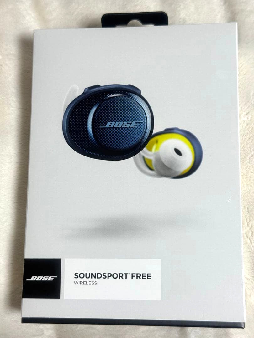Bose SoundSport Free Wireless Earphones Midnight Blue Yellow Citron Bluetooth