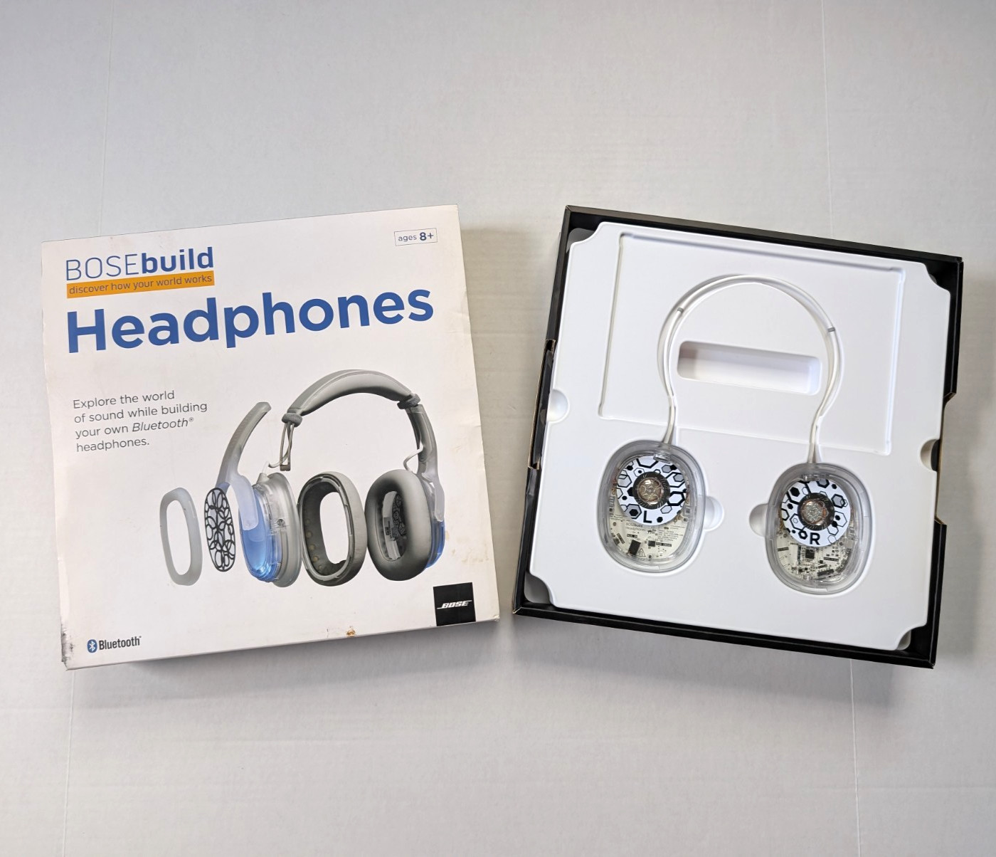 Bose BOSEbuild Over Ear Wireless Headphones Clear Open Box