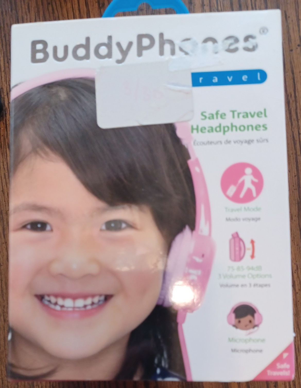 BuddyPhones Kids Safe Durable Foldable Travel Wired Headset Pink In Color B040