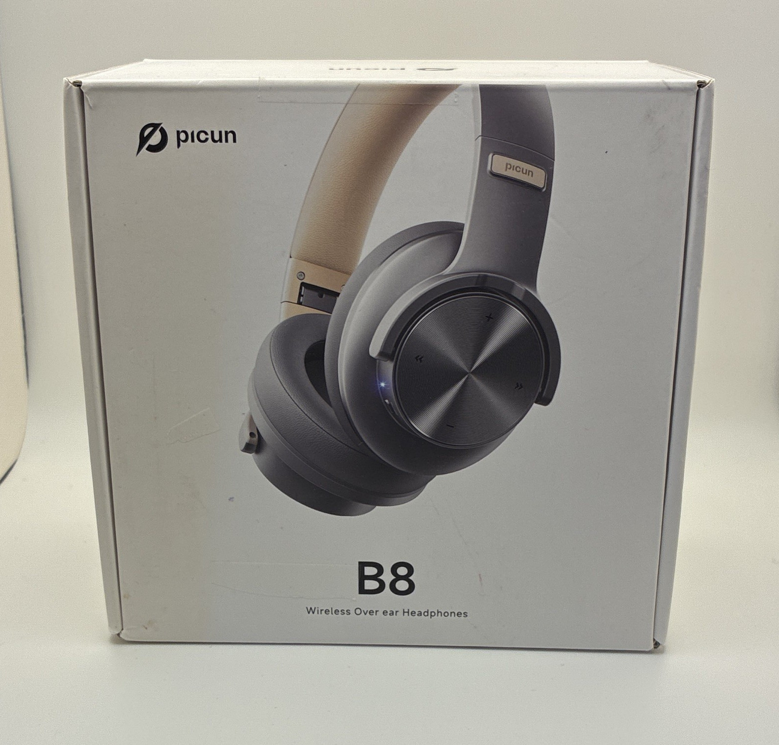 Picun Picun B8 Bluetooth Wireless Over-Ear Headphones 40mm Gray/Gold Foldable