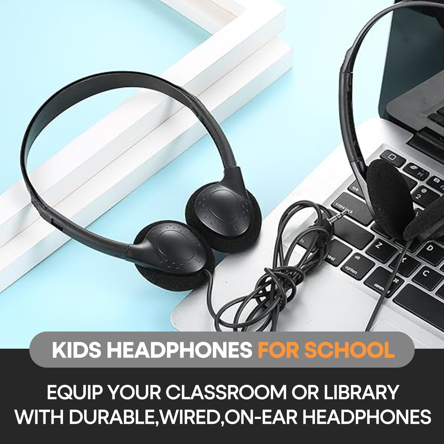 20 PCS Kids Wired Headphones Bulk School Classroom Students Teens Adults Set