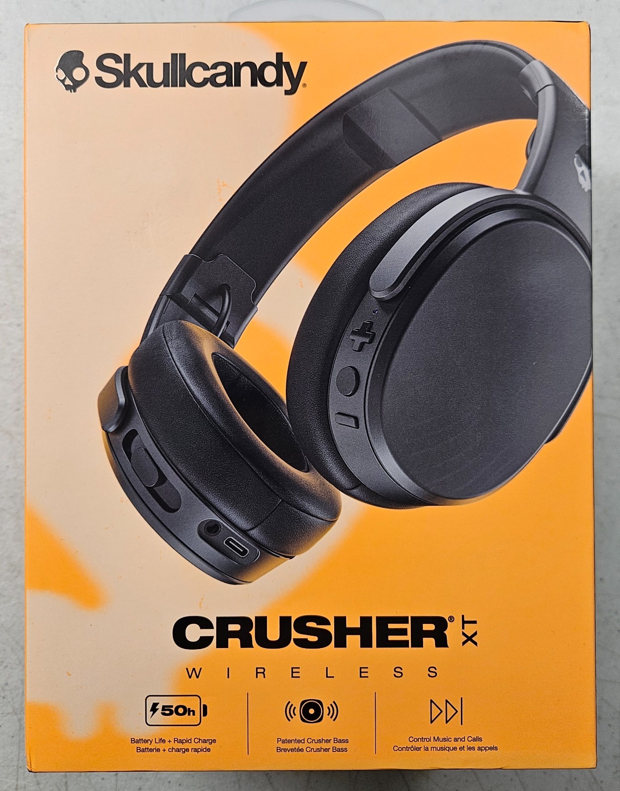Skullcandy Crusher XT Wireless Foldable Over-Ear Headphones Black S6CRW-S740