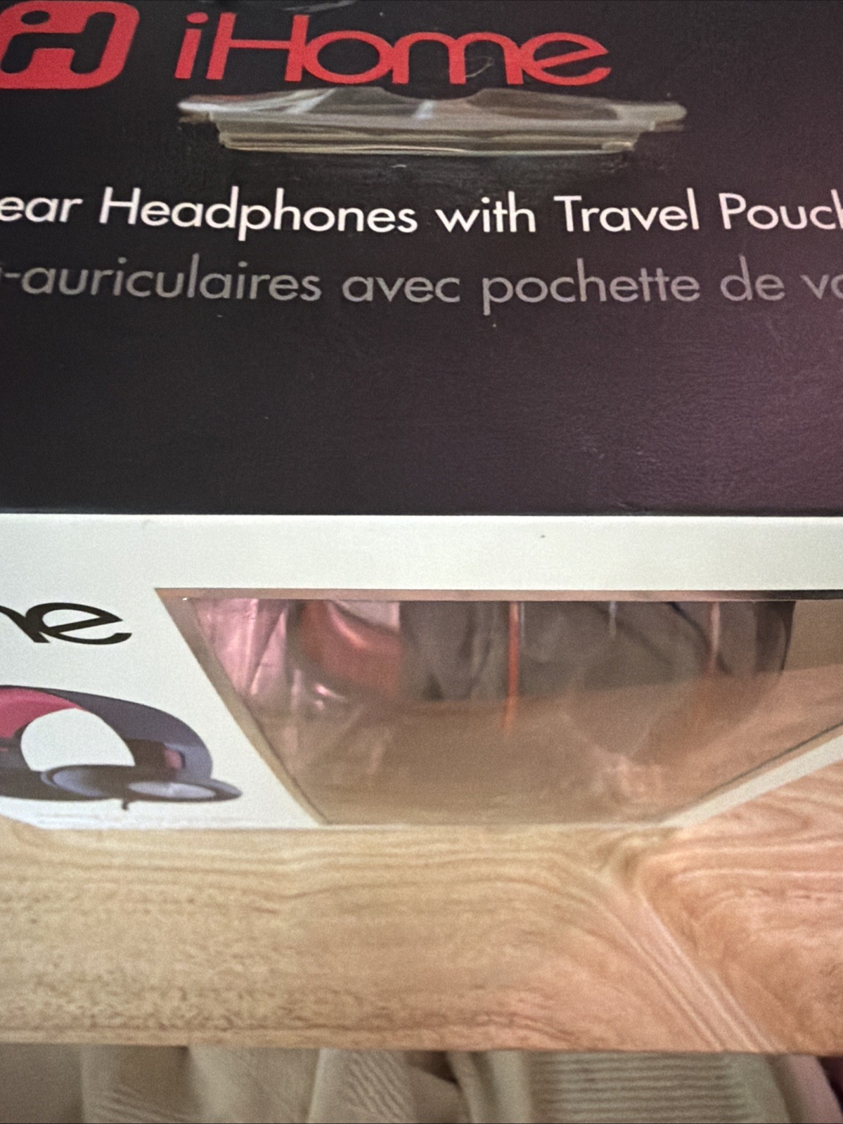 Brand New iHome iB45 On-Ear Folding Headphones with Travel Pouch Red