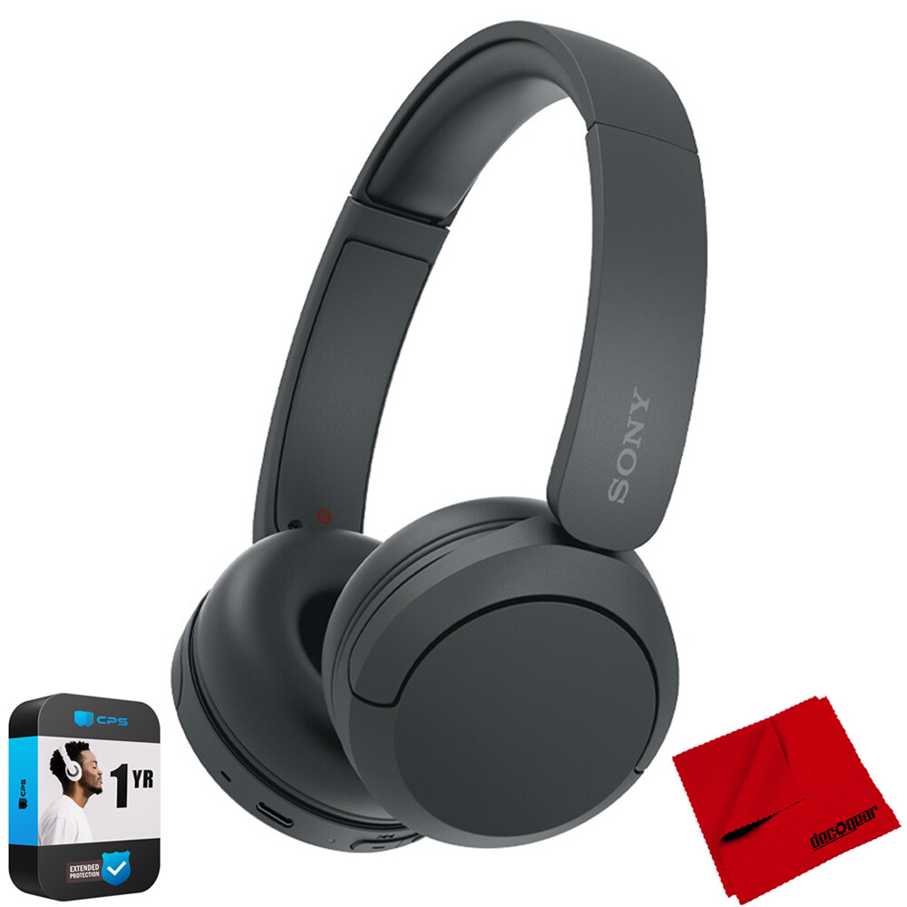 Sony WH-CH520 Wireless Headphones with Microphone, Black w/ Warranty Bundle