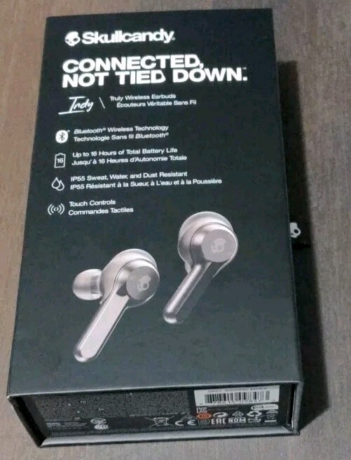 NEW Skullcandy S2SSW-M003 Indy In-Ear Wireless Headphones Earbuds Black IP55