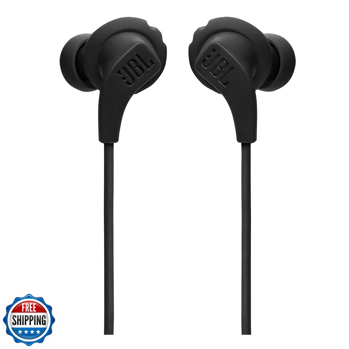 JBL Endurance Run 2 Wired – Waterproof Wired Sports in-Ear Headphones, Pure B