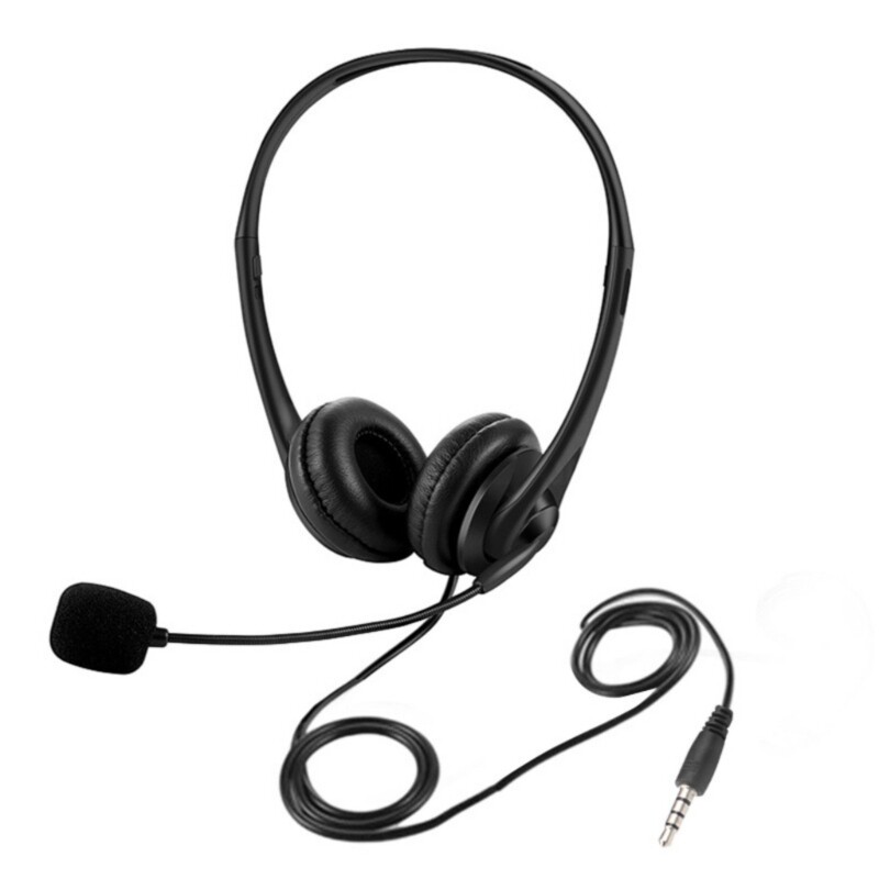 Comfortable Over Ear Headphones with 3.5mm Plug Corded for Music Calls Study