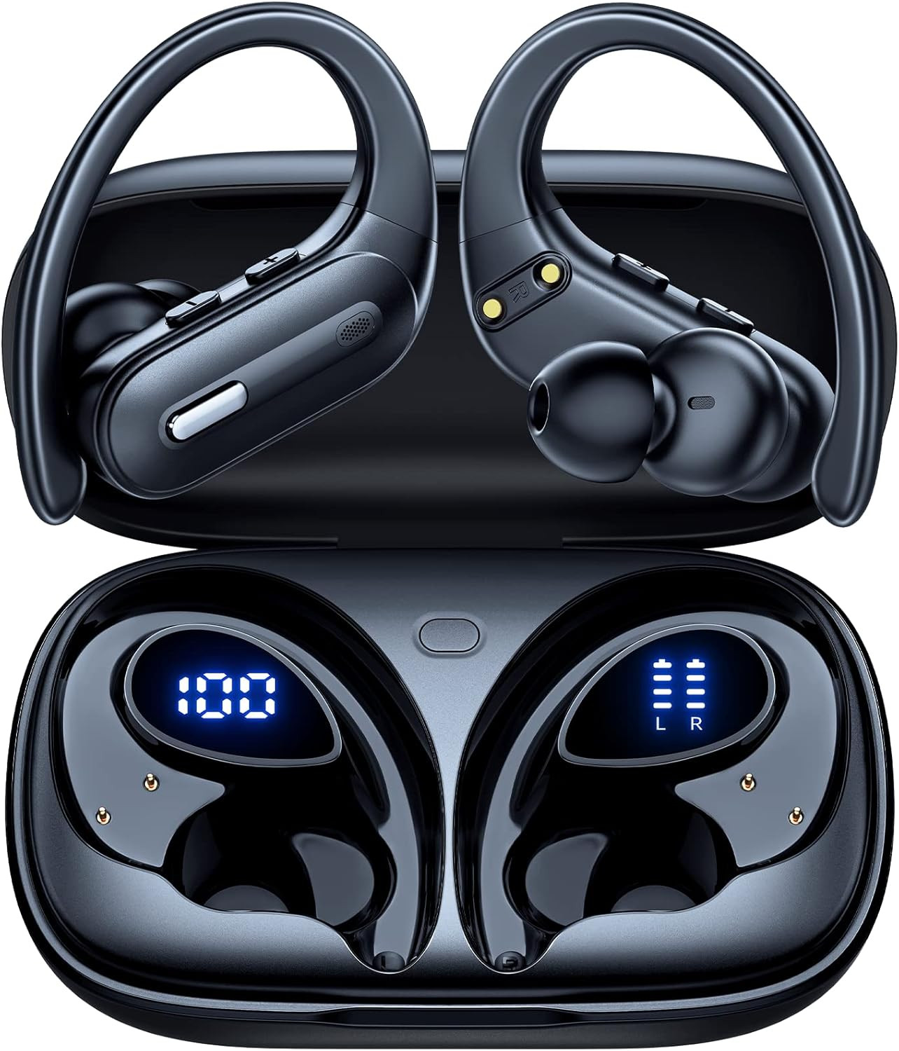 Active Noise Cancelling Wireless Earbuds Bluetooth Headphones 90 Hrs Playtime Ea
