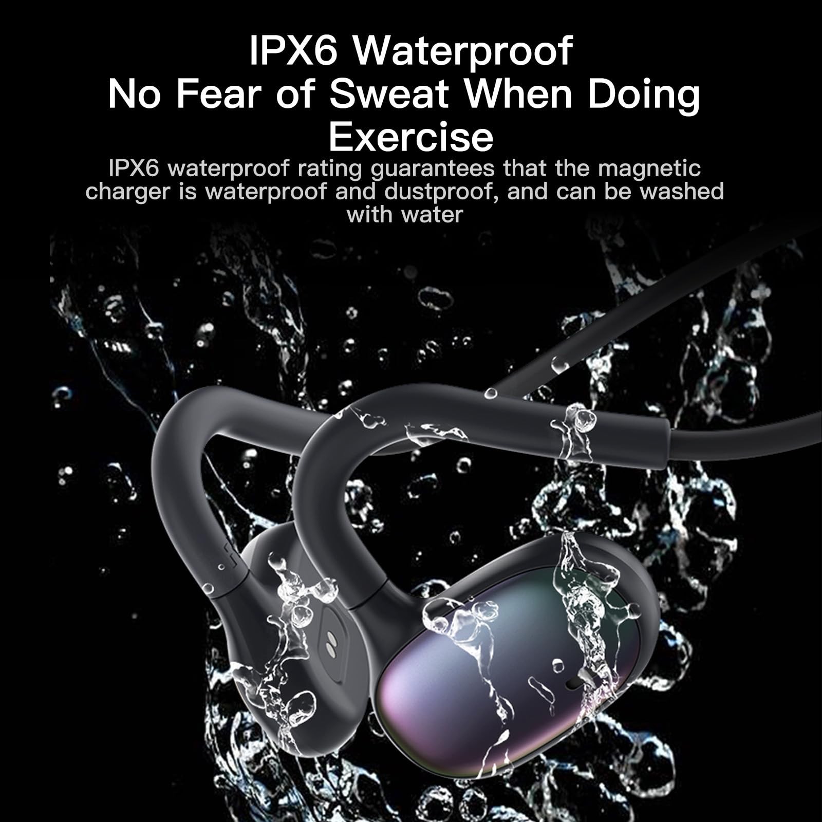 Open Ear Sports Headphones, Air Conduction Bluetooth 5.3 Wireless Headset wit…