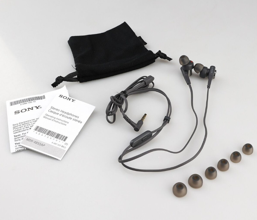 Sony MDR-XB55AP Extra Bass Wired In-Ear Earphones Mic Remote Black Japan