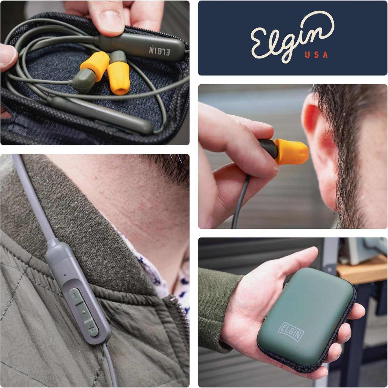 Elgin Discord Gen 3 Bluetooth Earplug Earbuds, OSHA Compliant Wireless In-Ear He