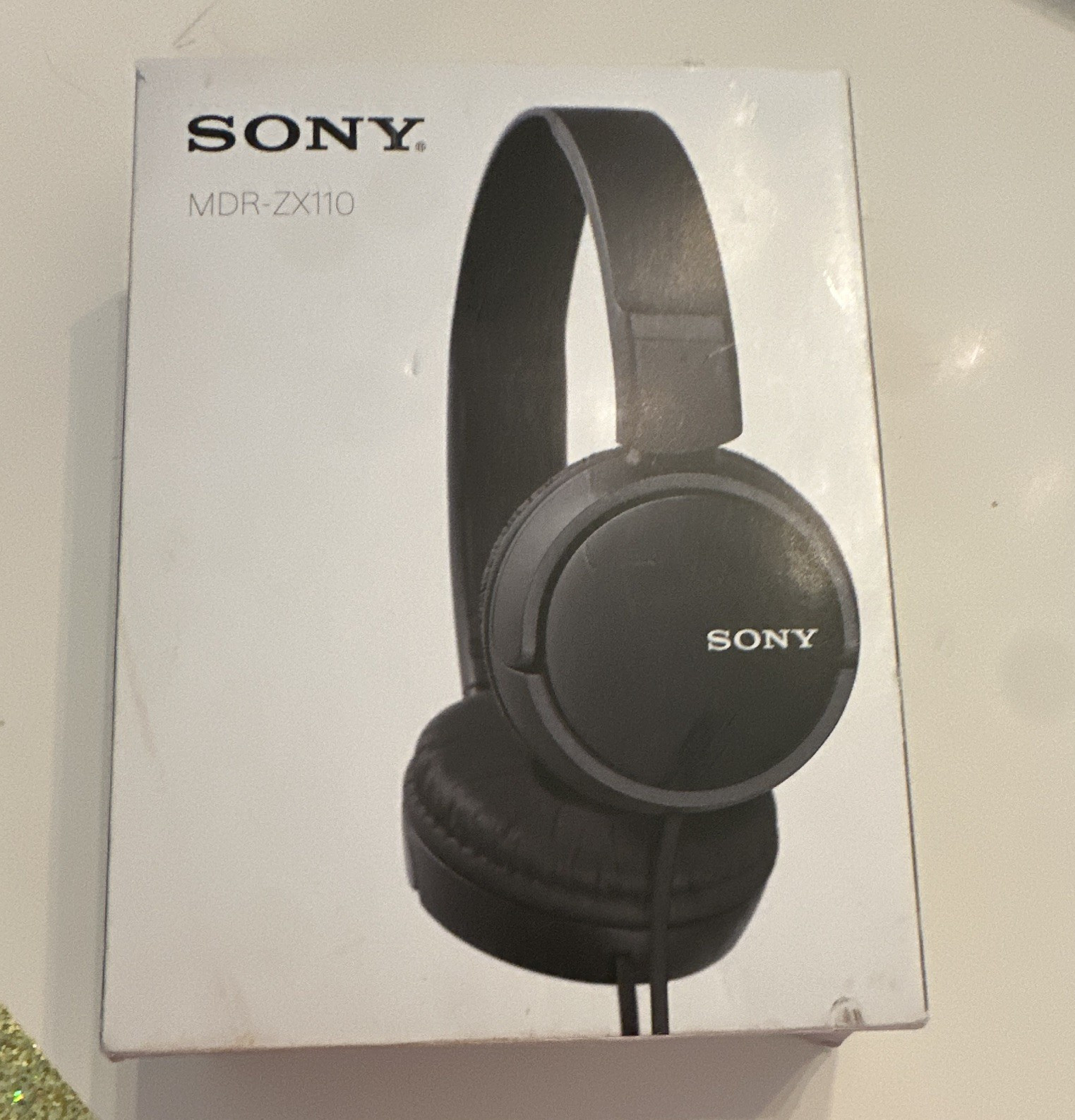 Sony MDR-ZX110 On-Ear Wired 3.5mm Foldable Headphones, 30mm, Black