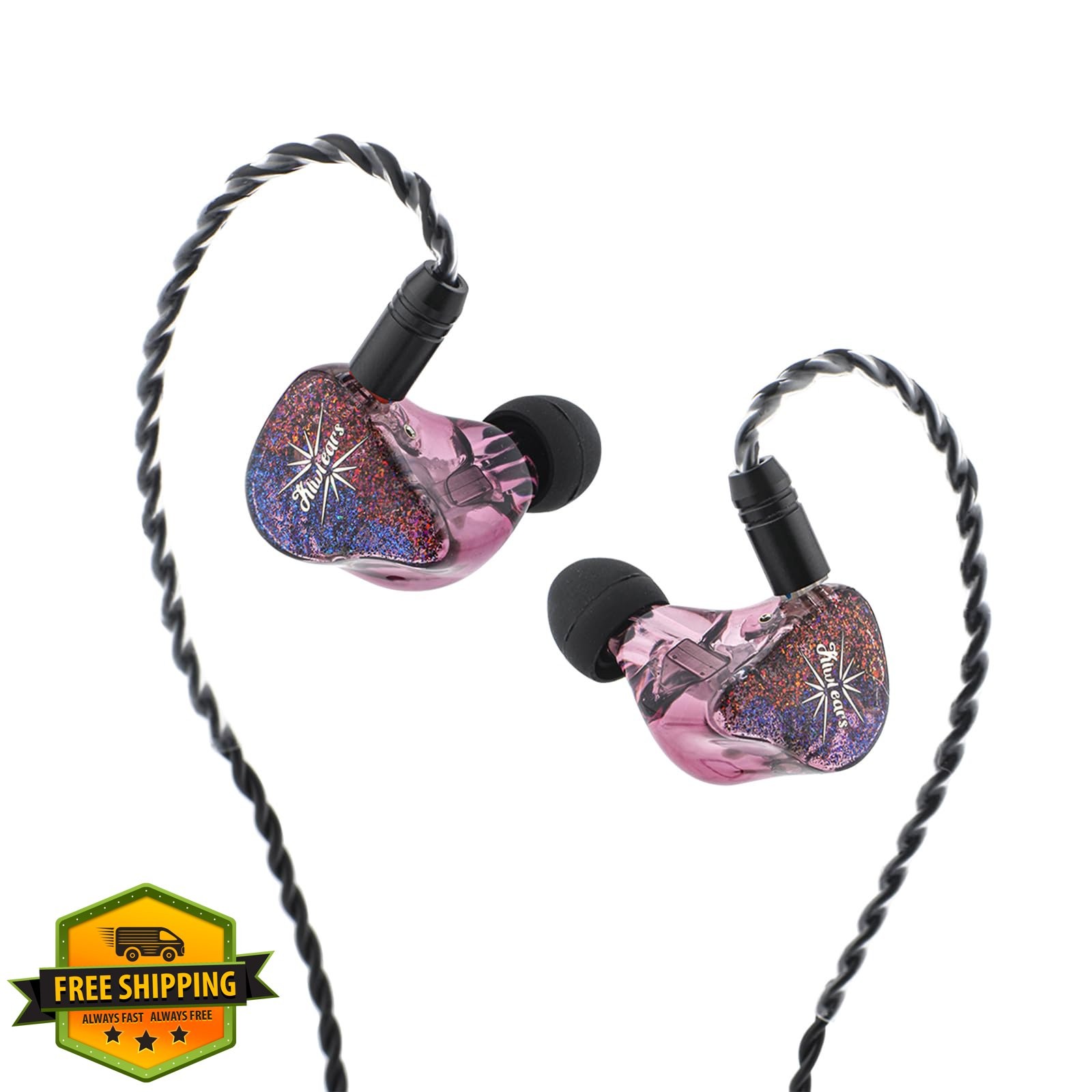 Linsoul Purple 1BA+2DD Hybrid IEM Earbuds
