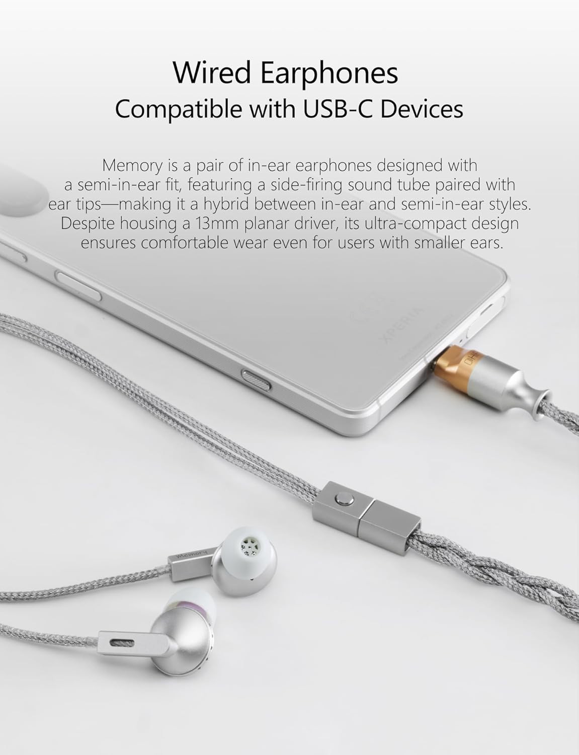 hifi E13P (Memory) 13Mm Super Linear Planar Driver Hifi In-Ear Earphones Suitabl