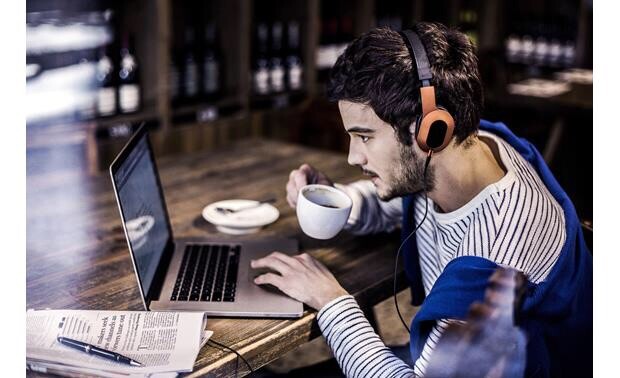 KEF M400 Over-Ear Hi-Fi Headphones – Sunset Orange FREE Priority Ship